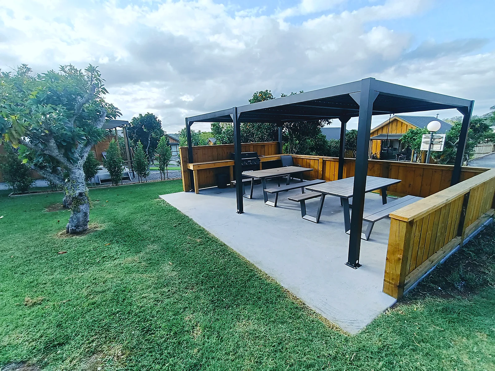 Outdoor BBQ area at Kerigold Chalets for cooking the day's catch