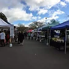 Local vendors interacting with customers at Kerikeri Farmers Market 2025