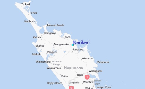 Kerikeri on the Map - Bay of Islands Location